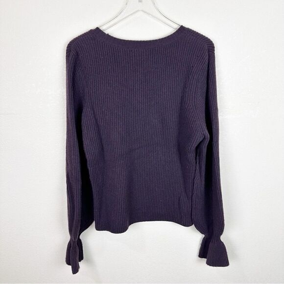 Paige Virtue Rib Wool Purple Pull Over Sweater Top XL - Picture 6 of 8